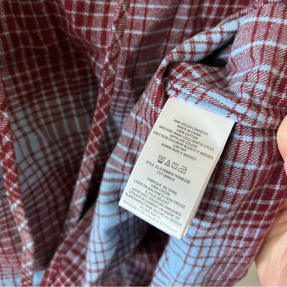 NWT Joie Barrian Plaid Cotton Top - Picture 6 of 6